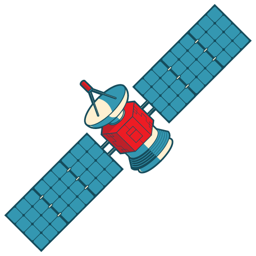 Decorative satellite icon