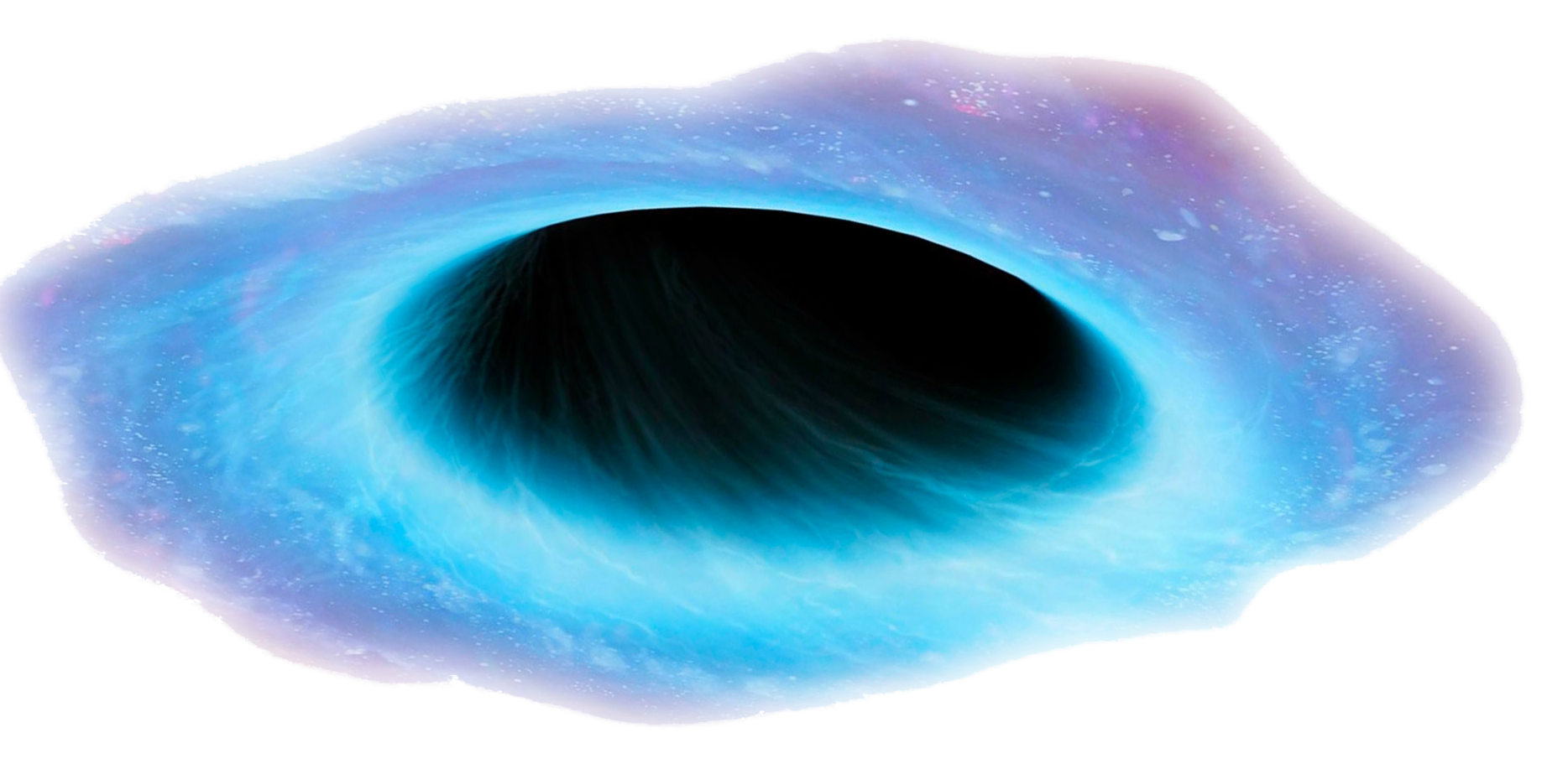 Decorative upside-down blackhole graphic